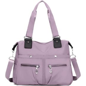 Tote Bag Crossbody Bags for Women Nylon Purses for Women Multiple Pockets Bag Handbags with Zipper Satchel Bags
