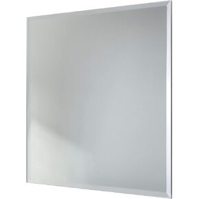 Modern Minimalist Square Mirror, Frameless with Beveled Edge, Large, 12x12 Inches in Saudi Arabia