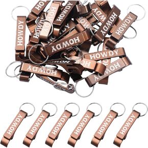 Junkin 30 Pcs Western Cowboy Party Favors Bottle Opener Keychain Bulk Metal Beer Can Beverage Opener Keychains for Bar Birthday Baby Shower Wedding Wild West Theme Party Decorations Gift Souvenirs