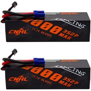 CNHL 3S Lipo Battery 8000mAh 120C 11.1V Lipo Battery with EC5 Plug Connector for RC Car Truck Boat 1/10, 1/8,1/12 LOSI Associated Racing Hobby(2 Packs)