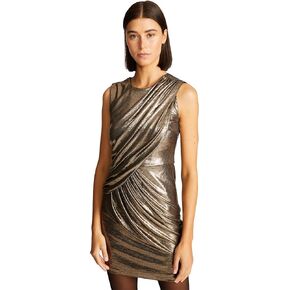 فستان تيارا نسائي من HALSTON مصنوع من جيرسي معدني in Kuwait