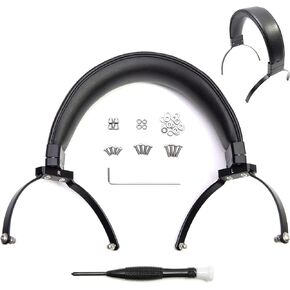 Genuine Leather Full Metal Headband Compatible with Sennheiser HD650,HD660 S,HD600,HD6XX,HD58X,HD580,HD565,HD545,HD535 Headphone Replacement Head Beam Band Headset