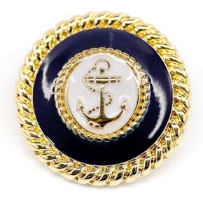 20 pcs Vintage Enamel Anchor Metal Sewing Coat Buttons -25mm -1"