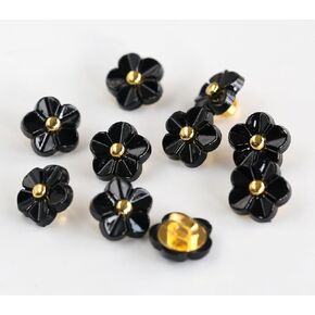 50PCS 11mm (0.42 Inch) Flower Buttons for Sewing Plastic Beige Color Blouse Button Craft Scrapbooking