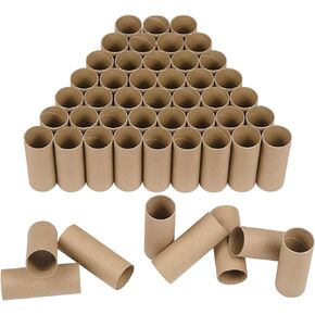 HESESOH 50 حزمة من أنابيب الورق المقوى للحرف اليدوية - 1.57 × 3.94 بوصة - ورق تواليت بني فارغ لفات مستديرة سميكة متينة لمشاريع DIY اليدوية العائلية في الفصول الدراسية
