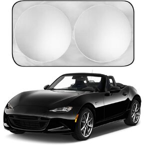 Car Windshield Sun Shade Sunshade Compatible with Mazda Miata MX-5 2006-2024 Miata Coupe 2016-2024 Rf Grand Touring Accessories, Car Front Window Sun Shield