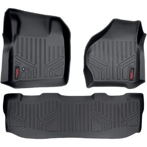 Rough Country Floor Mats for 1999-2007 Ford Super Duty | Crew Cab - M-52002 Black
