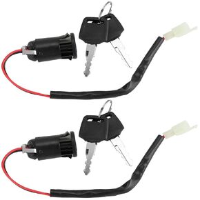 2 pcs Electric Bike Ignition Switch Lock and Key Set Ignition Starter Switch for Electric Bike Tricycle Electric Scooter