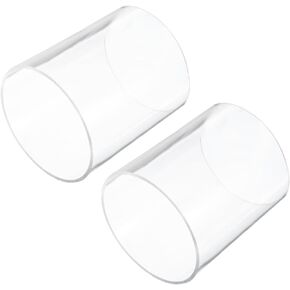 6" Clear Plastic Rigid Pipe 155mm x 160mm(6 1/8" x 6 5/16") Acrylic Tube Round Polycarbonate Tubing, [for Plumbing, Hydraulics, Aquarium, DIY] - 2Pcs