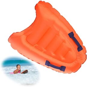 لوح سباحة قابل للنفخ، لوح سباحة محمول بمقابض، ألواح مساعدة لتعلم السباحة، لوح عائم لركوب الأمواج للشاطئ وحمام السباحة (برتقالي) in Kuwait