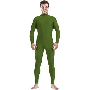 Men's and Women's Stretch Spandex Zentai Unitard Bodysuit Costume Without Hood Feet Hands