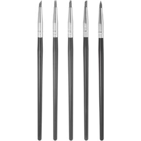 HARFINGTON 5pcs Clay Sculpting Tool Set, Clay Sculpting Shaper Rubber Tip Shaping Pottery Clay Pen Shaping Carving Tool for Ceramic Sculpture Polymer Clay, Black