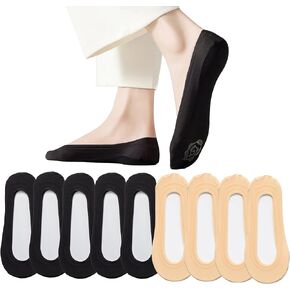 No Show Socks Women Ultra Low Cut Liner Socks With Non Slip Gripper Invisible Socks for Flats