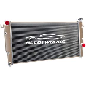 ALLOYWORKS CU1553 Full Aluminum Radiator for 1994-2002 Dodge Ram 2500 3500 Quad Cab 5.9L L6 Turbo Diesel Cummins 1995 1996 1997 1998 1999 2000 2001 Radiators(3 Row Core, Crossflow Radiator)