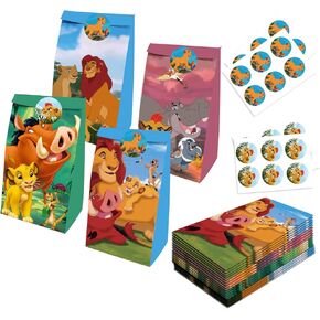 24 عبوة من أكياس هدايا حفلات الأسد كينج وأكياس الحلوى ومستلزمات حفلات أسد كينج وديكور حفلات أعياد الميلاد in Kuwait