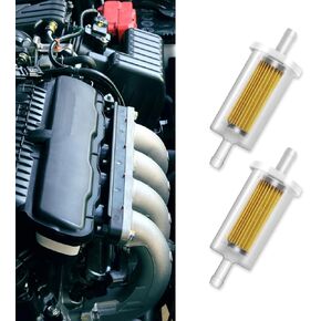 2PCS Fuel Filter, Inline Fuel Filter, Gas Filter Replacement for 5065 5065D 5065K 493629 845125 691035, 1/4 Fuel Filter Car Accessories Universal for Motorcycle Motor Lawn Tractor Mower