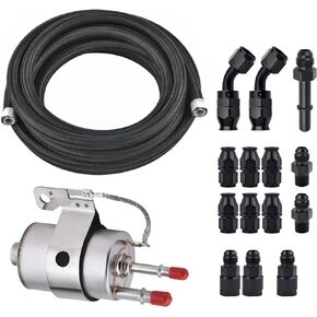 EVIL ENERGY LS Swap Fuel Filter Regulator 58PSI with 6AN PTFE EFI Fuel Hose Kit