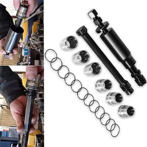 Injector Sleeve Cup Removal Installation tool with Parts Kit for CAT 3126 / 3126B Caterpillar C7 C9 with Style HUEI injectors