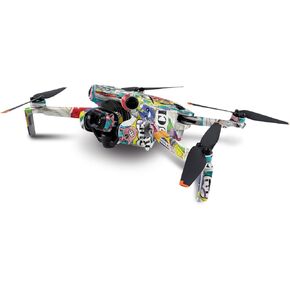 MightySkins Skin Compatible with DJI Mini 4 Pro - Sticker Bomb | Protective, Durable, and Unique Vinyl Decal wrap Cover | Easy to Apply, Remove, and Change Styles