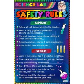ADOGEO Science Classroom Rules Poster - in This Classroom Posters - Science Class Decor - Science Lab Printable Art, Science Teacher Supplies, School Counseling Wall Art 12''x18''