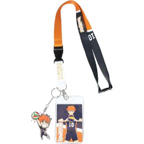 Haikyu!! Shoyo Hinata Merch ID Badge Holder Breakaway Lanyard w/Acrylic Keychain