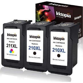 Inktopia Remanufactured Ink Cartridge Replacement for Canon 210XL PG-210XL 211XL CL211XL (2 Black,1 Color) for IP2700 IP2702 MP240 MP250 MP270 MP280 MP490 MP495 MP499 MX320 MX350 MX360 Printer
