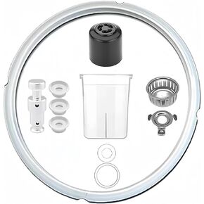Replacement Parts Set Sealing Ring, Steam Release Handle, Condensation Collector Cup, Float Valve and Anti-Block Shield for Instant Pot Ultra60 6 Qt Pressure Cooker, Set of 11, Silver