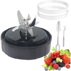 7 Fins Ninja Blender Blade Replacement parts Compatible with Nutri Ninja Foodi Power Blender SS101 SS351 SS401 SS151 SS300 SS350 SS351TGT CO351B SS100 SS101C CO101B, Ninja Blender Lid Accessories