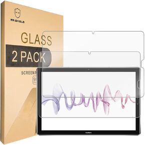 [2-PACK]-Mr.Shield Designed For Huawei MediaPad M5 10.8 Inch Tablet [Tempered Glass] Screen Protector [0.3mm Ultra Thin 9H Hardness 2.5D Round Edge] with Lifetime Replacement