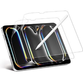 T Tersely 2 Pack Paper-Feel Screen Protector for iPad Pro 11-inch (2024), Anti-Glare Matte PET Anti Reflection Film, Write and Draw Like on Paper