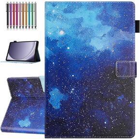 Case for Samsung Galaxy Tab A9 Plus 11 inch 2023 Model (SM-X210/X216/X218), Auto Wake/Sleep, Premium PU Leather Folding Stand Cover with Pen Holder & Multiple Viewing Angles - Black Tress