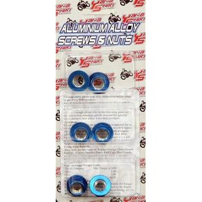 Yana Shiki SNU101BU Blue Sprocket Nut for Sport Motorcycles, (Pack of 6)