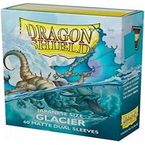Arcane Tinmen Dragon Shield Sleeves– Matte Japanese: Dual Glacier 60CT- Card Sleeves are Smooth & Tough - Compatible with Yugioh & Cardfight Vanguard, Black (AT-15131)