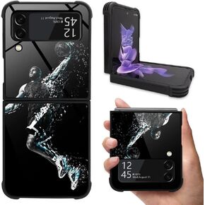 Case Compatible with Galaxy Z flip 3 5G Case,Samurai Galaxy Z flip 3 5G Cases Pattern for Boys Man,Anti-Scratch Shockproof Cover for Z flip 3 5G Case
