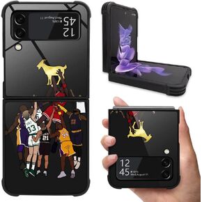 Case Compatible with Galaxy Z flip 3 5G Case,Samurai Galaxy Z flip 3 5G Cases Pattern for Boys Man,Anti-Scratch Shockproof Cover for Z flip 3 5G Case