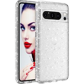 for for Google Pixel 8 Pro Case, Cute Phone Case Shockproof Protective Bumper Slim Case for Pixel 8 Pro Case, Clear Purple