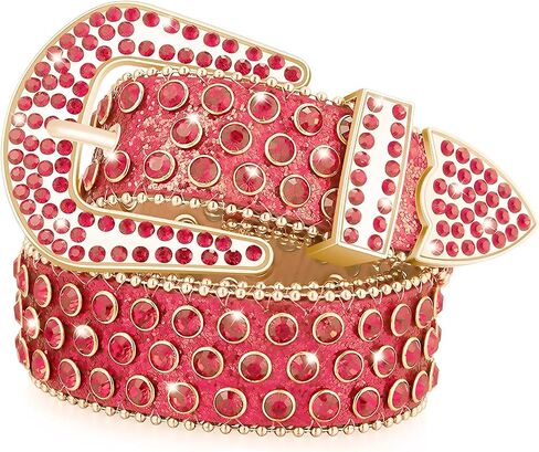 Studded belt Rhinestone Belt for Women BB Belt Y2K Style Cowgirl Bling Belt Western Belt Festivals Gifts Belt in Saudi Arabia