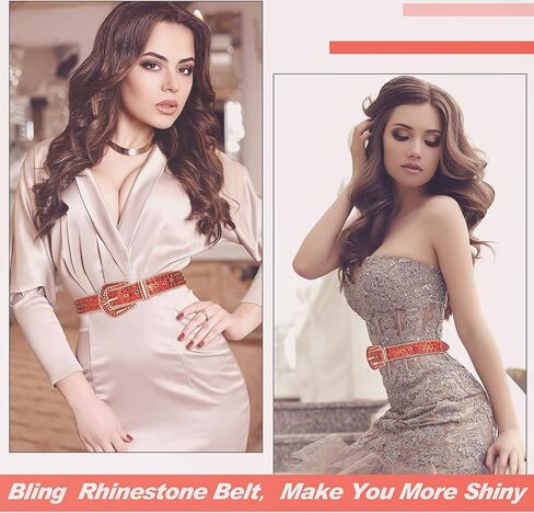 Studded belt Rhinestone Belt for Women BB Belt Y2K Style Cowgirl Bling Belt Western Belt Festivals Gifts Belt in Saudi Arabia