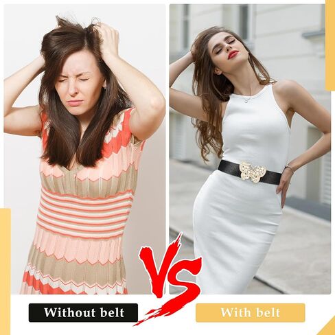 Women Elastic Belt, Rhinestone Stretch Belt Adjustable Elastic Belt with Butterfly Buckle for Jeans Pants Dress in Saudi Arabia