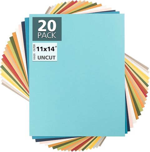 مركز لوحة السجادة، لوحات حصيرة غير مقطوعة مقاس 11 × 14، لوحات دعم للحرف اليدوية والصور والإطارات والمزيد (ألوان مختلطة، 20 حزمة) in Kuwait