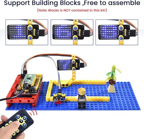 KEYESTUDIO Raspberry Pi Pico 24 جهاز استشعار في صندوق واحد، 36 مشروعًا MicroPython C برمجة إلكترونيات سهلة للمراهقين والبالغين المبتدئين في التعلم in Saudi Arabia