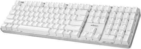 لوحة مفاتيح ميكانيكية Adesso AKB-680UW مع مفتاح التشغيل السريع Copilot AI - مفتاح بني، متوافق مع أنظمة تشغيل متعددة | إنتاجية محسّنة مع الشعور باللمس والهدوء ومفاتيح الوسائط المتعددة، باللون الأبيض in Kuwait