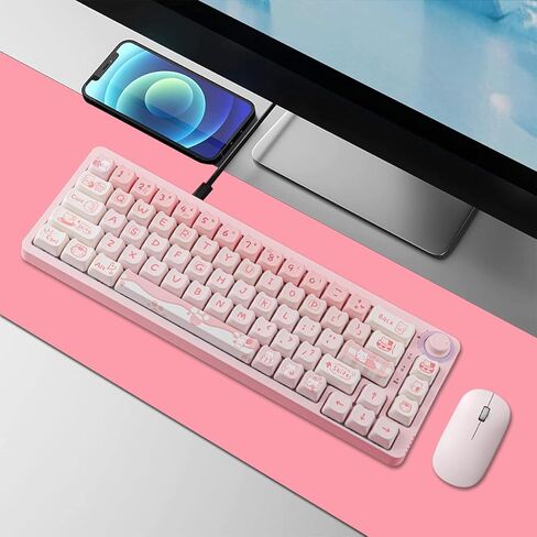 JOMKIZ 142 مفتاحًا PBT Keycaps، مجموعة أغطية مفاتيح Mao Profile Keycaps Dye Sublimation مخصصة متوافقة مع لوحات المفاتيح الميكانيكية Cherry MX Switches in Kuwait