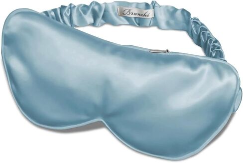 Branche Beauty Silk Eye Mask La Sieste Tranquillité - Stylish 6A Silk 22 Momme Sleep Mask, Eye Cover, Shade Blindfold Sleeping Sleepover Mask for Luxury Sleep in Total Darkness (Blue) in Saudi Arabia