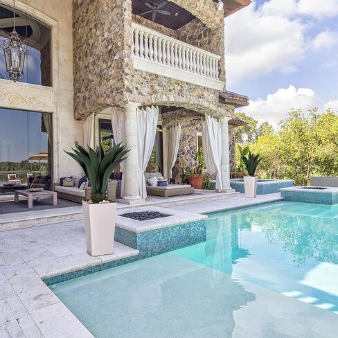 37"Agave Artificial Plant ，Artificial Aloe Vera Plant ，Fake Succulent Potted Plants with Black Plastic Pot,UV Resistant Fake Agave Plant for Outdoor/Indoor Decor in Kuwait