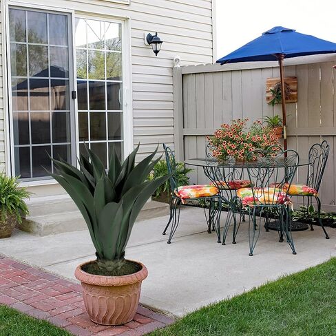 37"Agave Artificial Plant ，Artificial Aloe Vera Plant ，Fake Succulent Potted Plants with Black Plastic Pot,UV Resistant Fake Agave Plant for Outdoor/Indoor Decor in Kuwait
