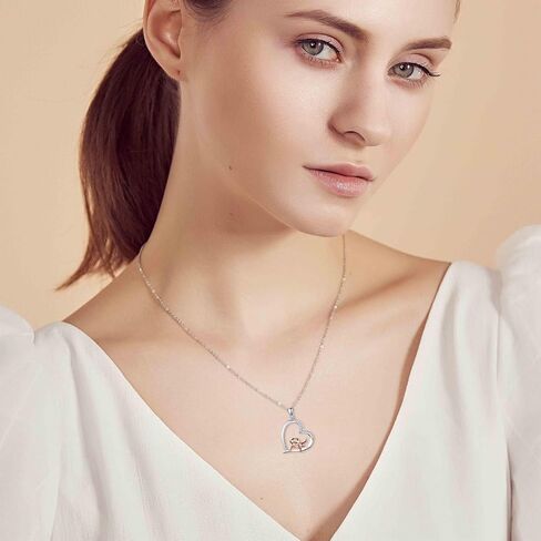Jackalope/Bearded Dragon/Beaver Necklace Sterling Silver Bunny Pendant Lizard Necklace Animal Jewelry Gifts for Women Girls in Saudi Arabia