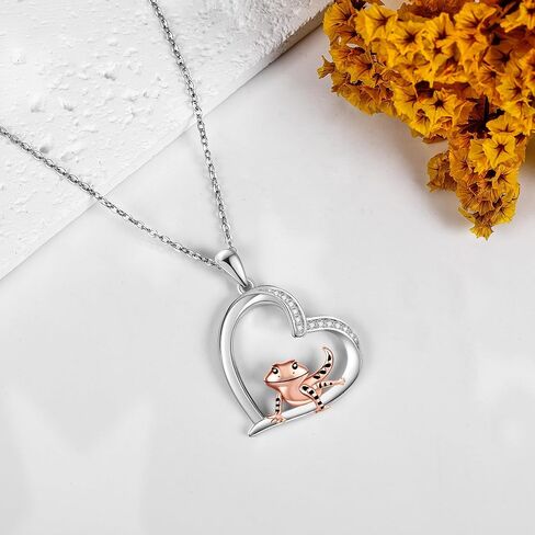 Jackalope/Bearded Dragon/Beaver Necklace Sterling Silver Bunny Pendant Lizard Necklace Animal Jewelry Gifts for Women Girls in Saudi Arabia