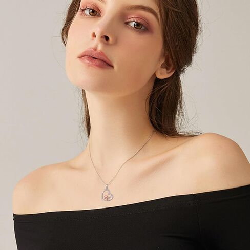 Jackalope/Bearded Dragon/Beaver Necklace Sterling Silver Bunny Pendant Lizard Necklace Animal Jewelry Gifts for Women Girls in Saudi Arabia