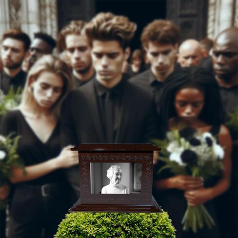 Urns for Human Ashes Adult Male or Female, Cremation Urns for Human Ashes with Photo Frame, Solid Wooden Cremation Boxes for Human Ashes to 200 IBS in Saudi Arabia